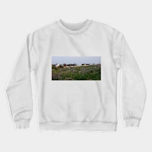 Beach huts on Kingsdown Beach Kent England Crewneck Sweatshirt